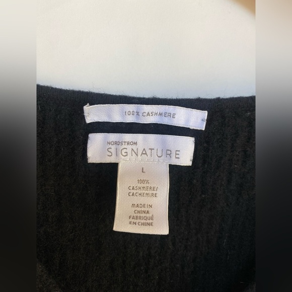 Nordstrom Signature Cashmere V-neck Bell Sleeves Size‎ Large - Picture 4 of 10